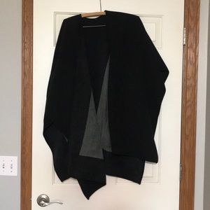 Wool rich reversible wrap